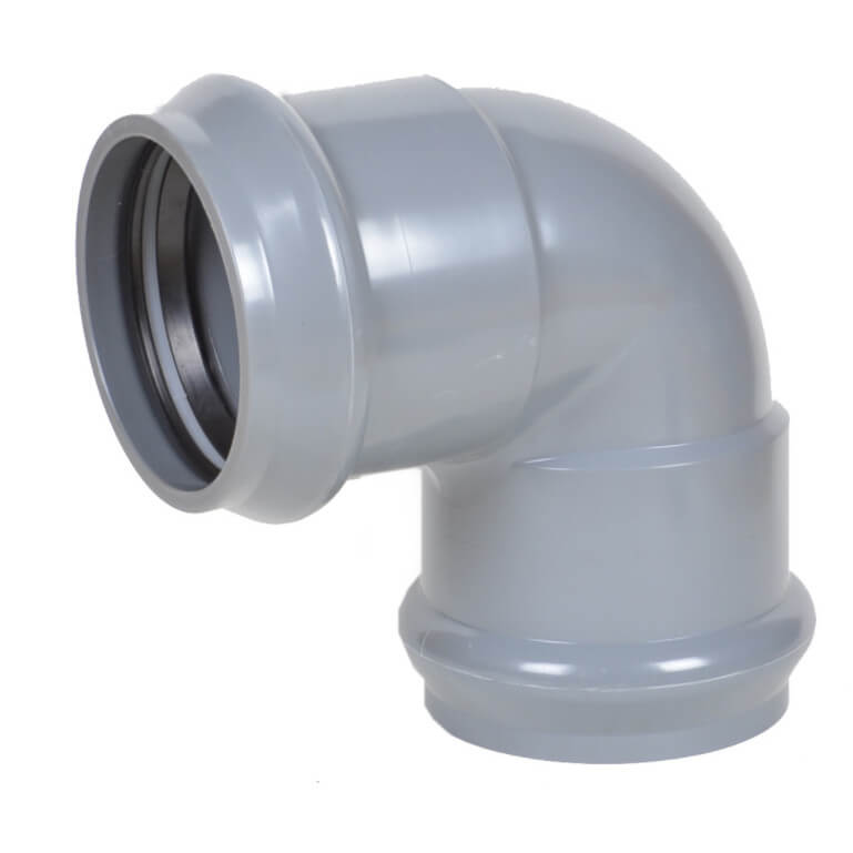 Отвод НПВХ (PVC-U) 110х90 двухраструбый  PN10