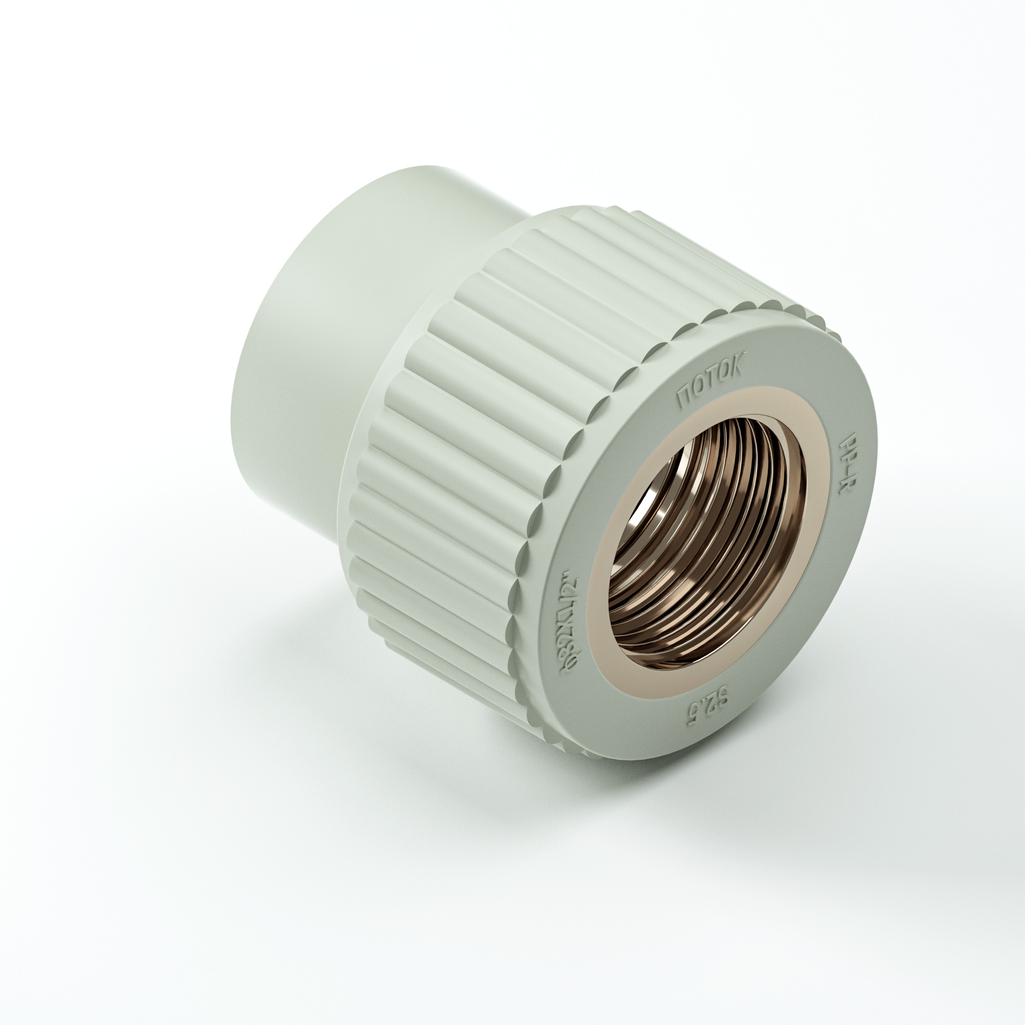 Муфта комбинированная 32x1 1/4' ВР противопожарный полипропилен PPR