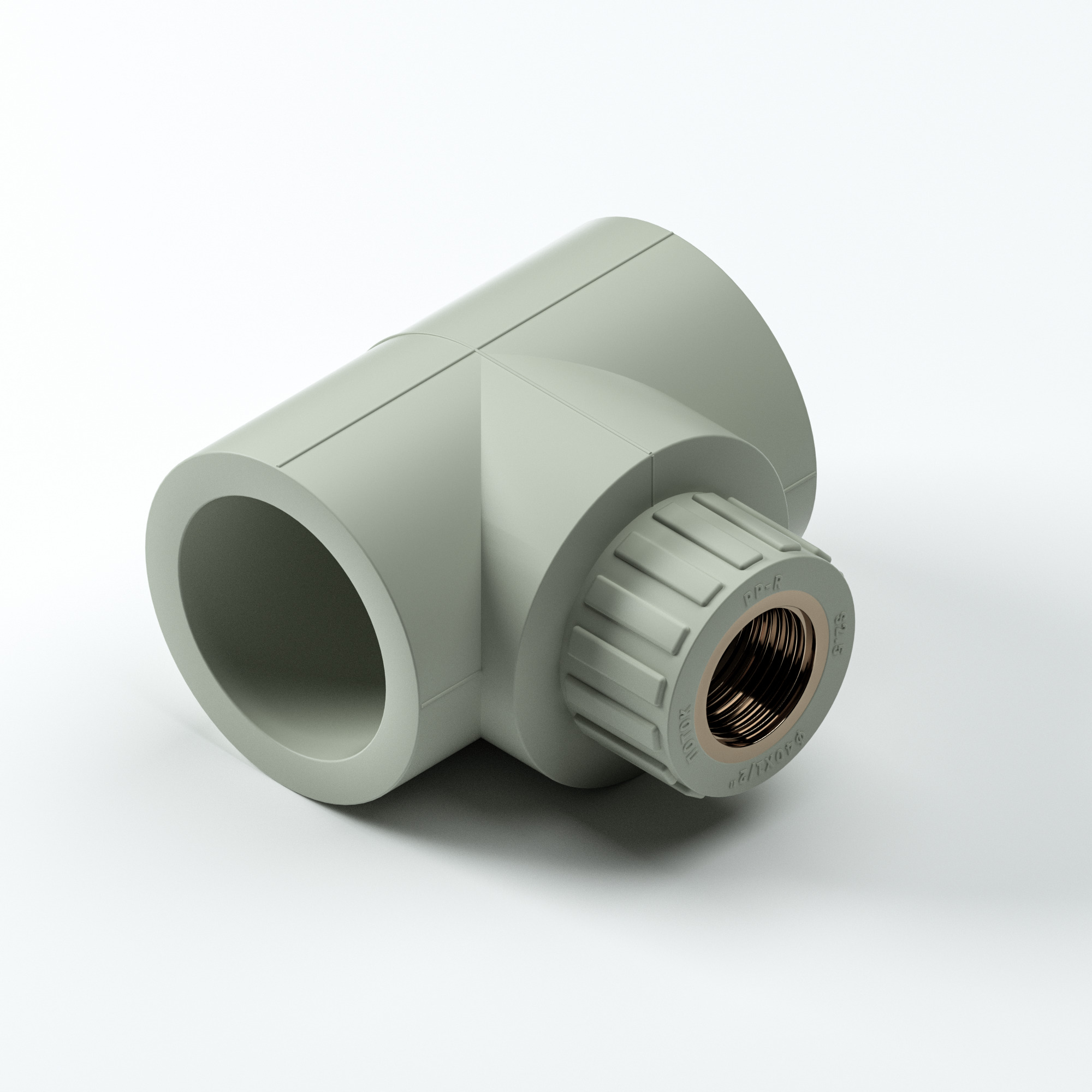 Тройник комбинированный 40x3/4' ВР противопожарный полипропилен PPR