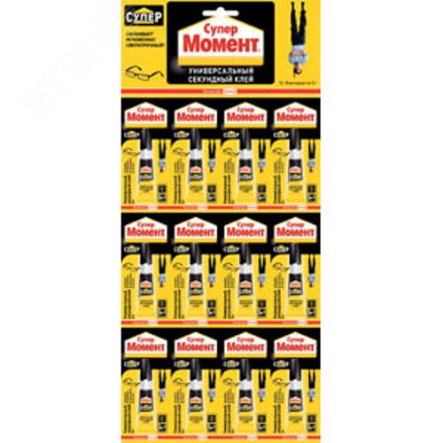 Изображение товара Клей моментальный Супер момент 3 г для универсального применения