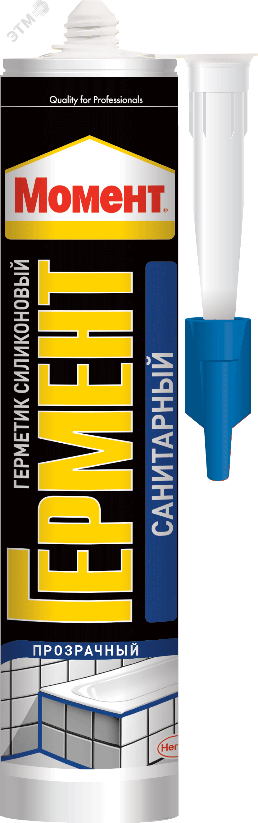 Изображение товара Герметик силиконовый Момент ГЕРМЕНТ прозрачный 280 мл для герметизации