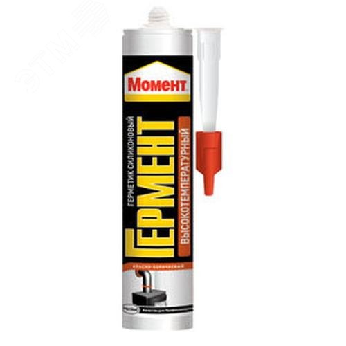 Изображение товара Герметик Момент Гермент 3001527 Силиконовый Высокотемпературный красно-коричневый 300 мл (шт)