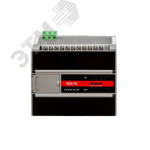 Модуль процессорный VC-B, Электропитание 24В DC, 14 входных сигналов, 10 выходных транзисторных сигнала (три из них импульсные, с частотой до 100кГц), 2 последовательных порта связи, RoHS. VC-В-D-14-10T CBV10030 VEDA MC