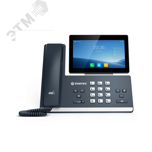 Изображение товара Телефон IP видеотелефон цветной сенсорный экран андроид без Wi-Fi и BT без CAM50 без БП (шт)