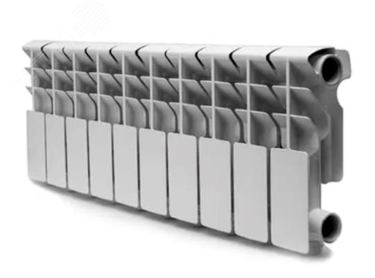 Изображение товара Радиатор алюминиевый секционный 200/100/10 боковое подключение KONNER LUX 10 секций