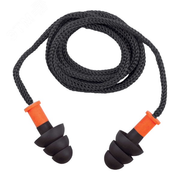 Изображение товара Беруши термопластиковые CONICFIR050OR на шнурке 50 пар для защиты слуха