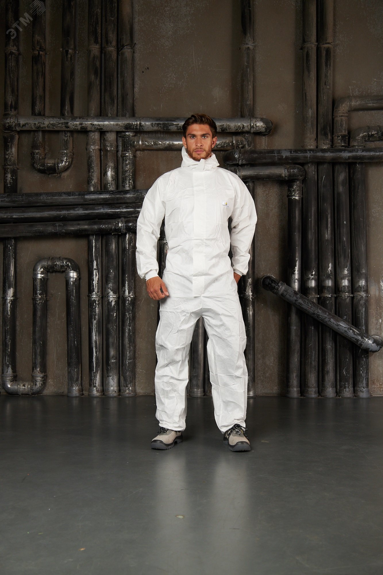 Изображение товара Защитный комбинезон DT117 DELTATEK размер XL микропористый ламинированный белый