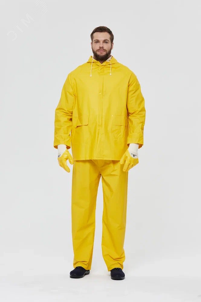 Изображение товара Влагозащитный костюм EN304 желтого цвета, рM, Delta Plus, демисезонный