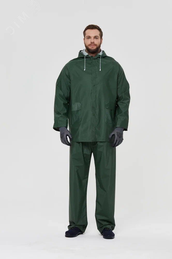 Изображение товара Влагозащитный костюм EN304, цв. зеленый, р. M (компл)