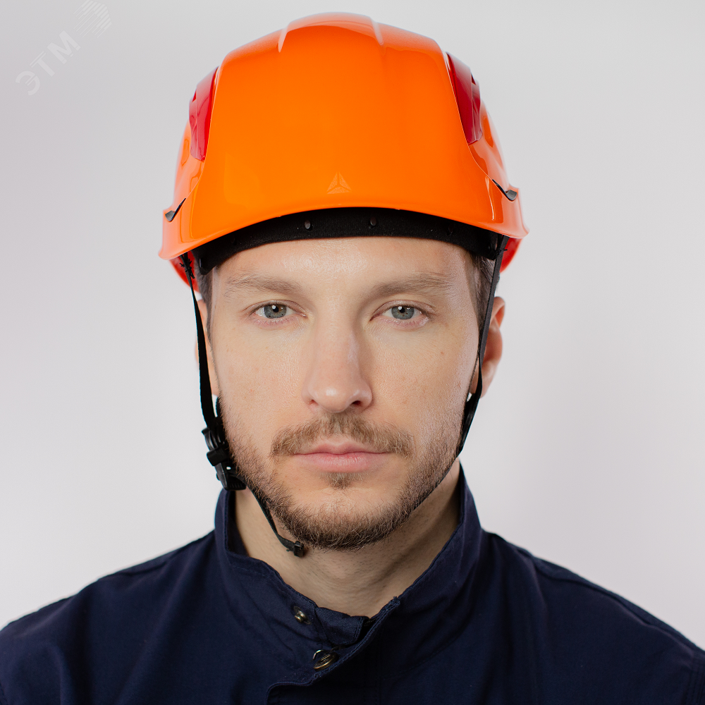 Изображение товара Строительная каска защитная GRANITE WIND оранжевая регулировка 53-63 см