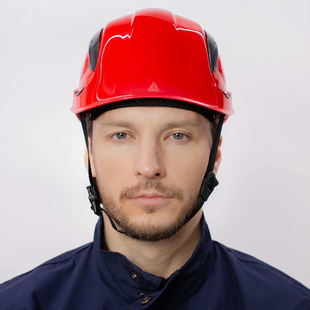 Изображение товара Защитная каска строительная GRANITE WIND красный с вентиляцией и регулируемым размером