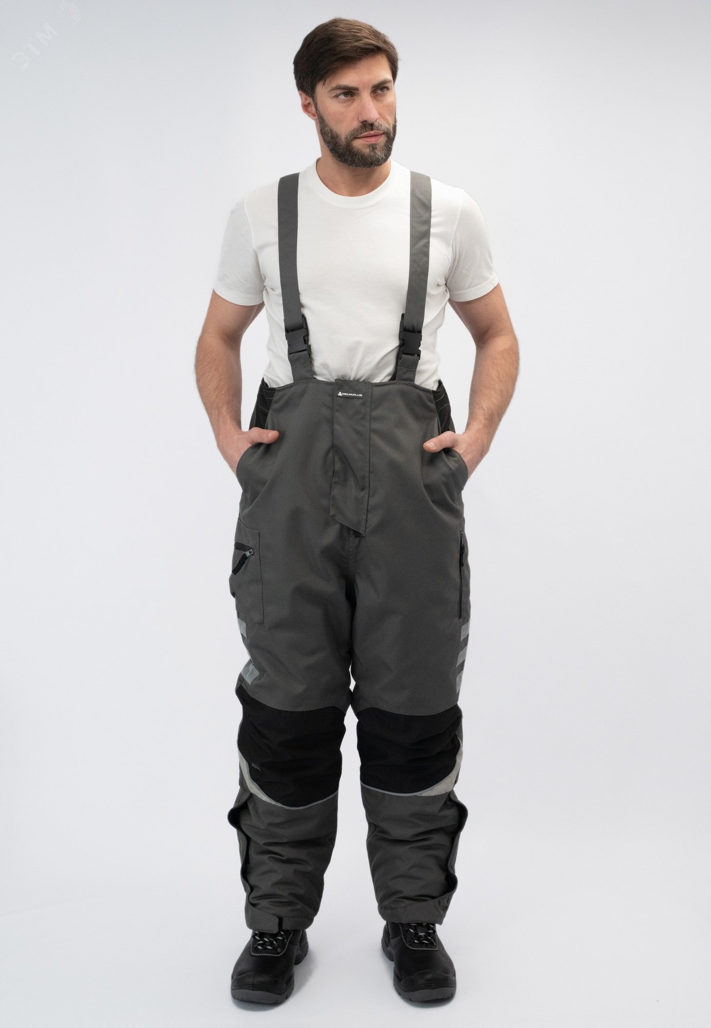 Изображение товара Полукомбинезон утепленный Iceberg Delta Plus для зимы и демисезона мужской серый М