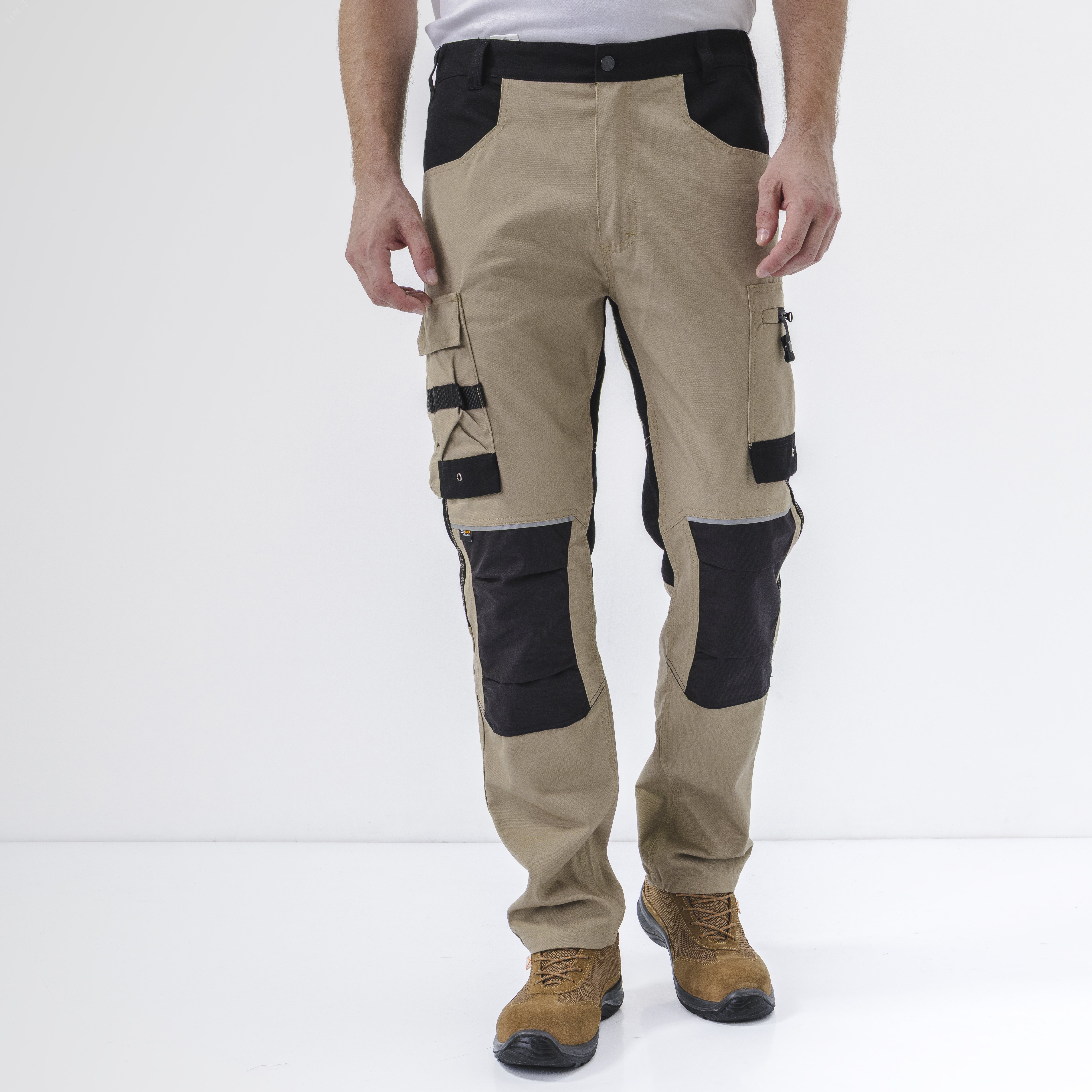 Изображение товара Рабочие брюки MACH5 Delta Plus, демисезон, унисекс, размер L, бежевый-черный, модель M5PA3BNTM