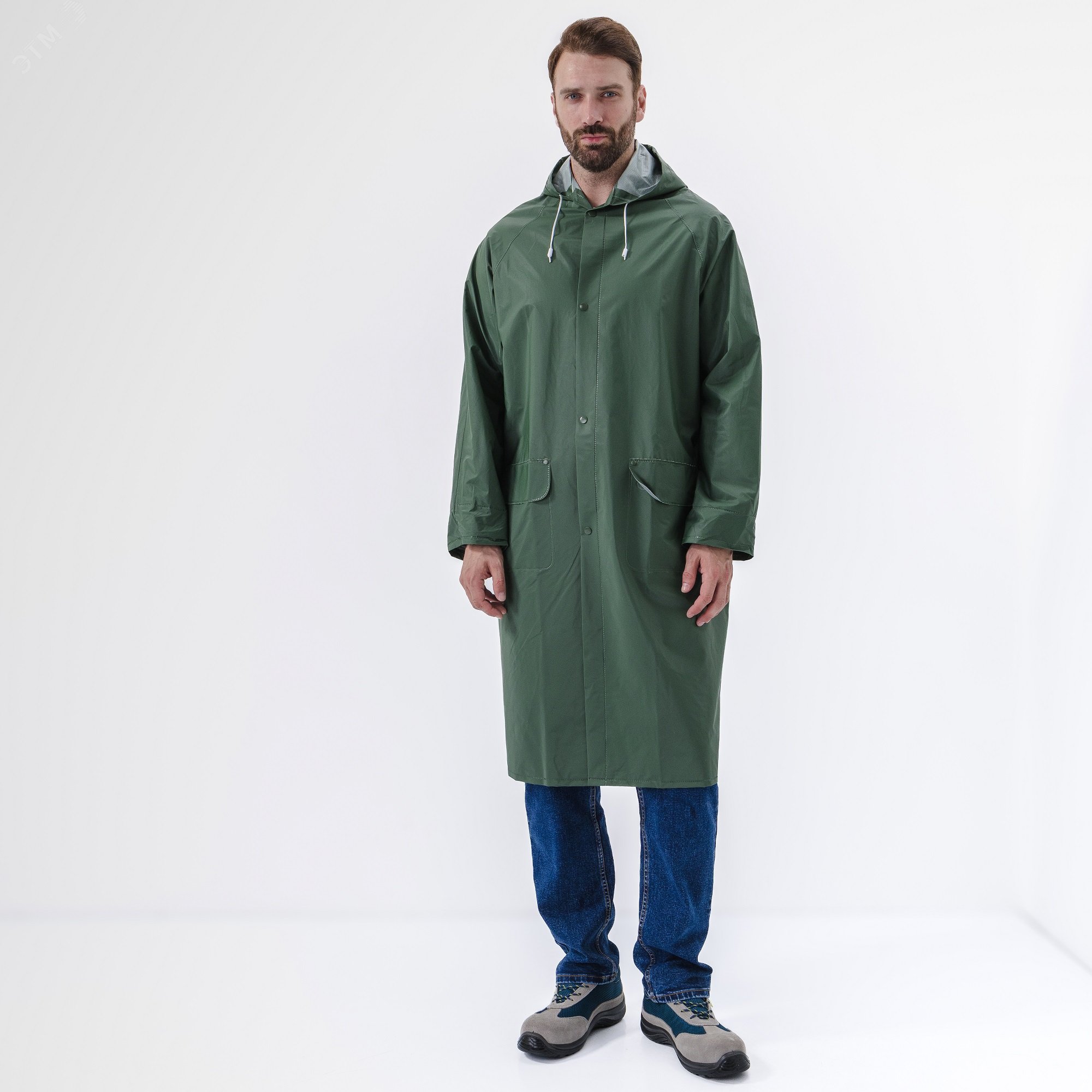 Изображение товара Влагозащитный плащ MA305, демисезонный, унисекс, зеленый, XXL