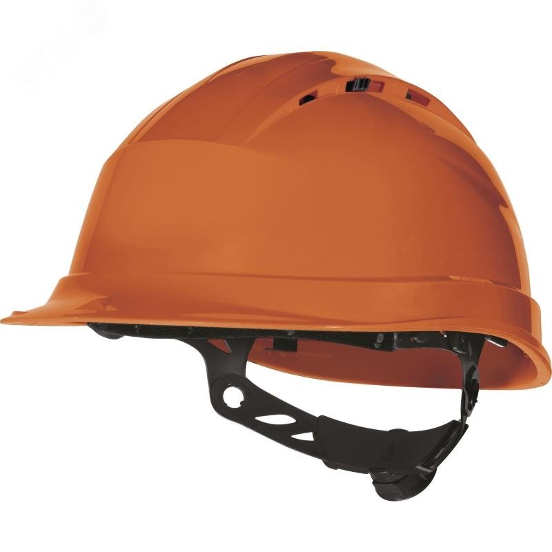 Каска защитная QUARTZ UP IV оранжевого цвета с храповым механизмом с вентиляцией QUARUP4OR Delta Plus - превью