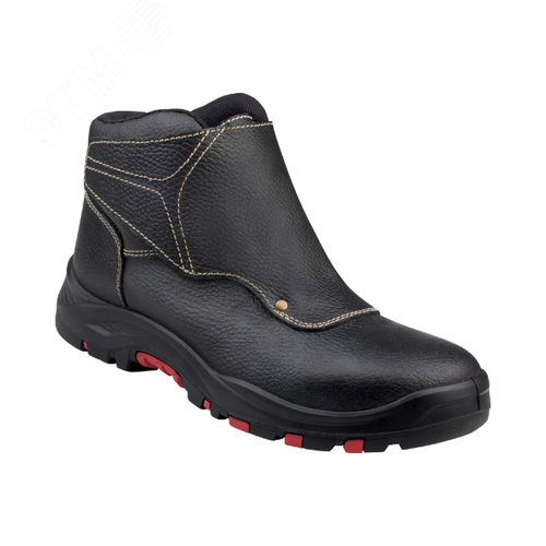 Изображение товара Ботинки защитные COBR4S3NO40 из натуральной кожи с защитным клапаном серии COBRA 4 S3 SRC цв. черный р.40 (пар)