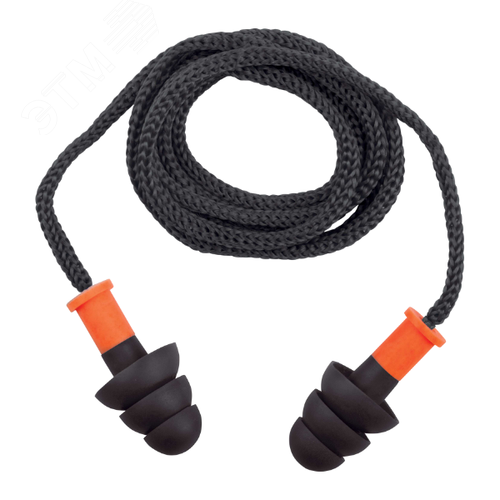 Изображение товара Беруши на шнурке термопластиковые CONICFIR50OR - упаковка 50 пар (упак)