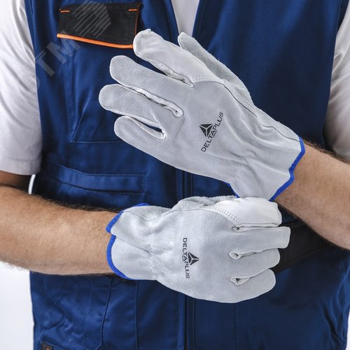 Изображение товара Перчатки из натуральной кожи FСN29 серый цвет. Размер 11 (пар)