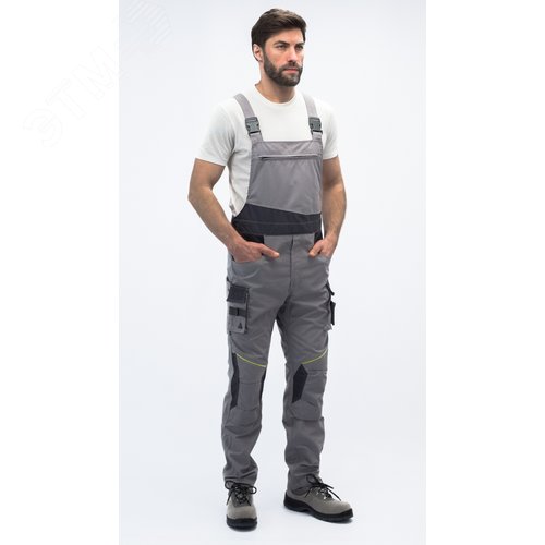 Изображение товара Полукомбинезон рабочий серии Mach2 Corporate цвет Светло-серый/темно-серый р.XL (шт)