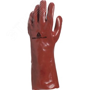 Перчатки PVC7335 с ПВХ покрытием, красного цвета, размер 10