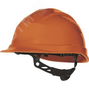 Каска защитная QUARTZ UP III оранжевого цвета с храповым механизмом без вентиляции