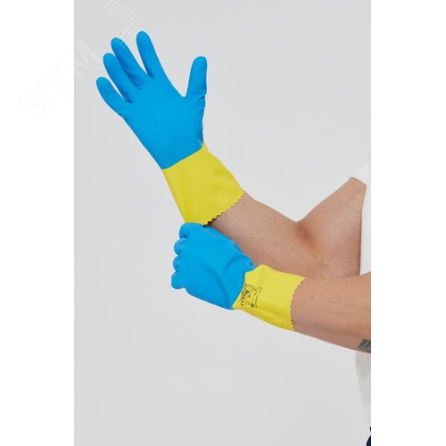 Изображение товара Перчатки латексные с хлопковым напылением VE330, размер 6 (пар.)