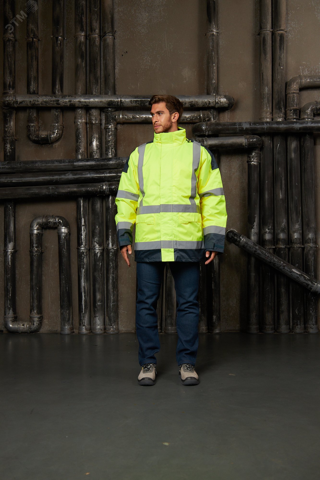 Изображение товара Куртка утеплённая повышенной видимости EASYVIEW, цв. флуоресцентный желтый/синий, р. XXL (шт)