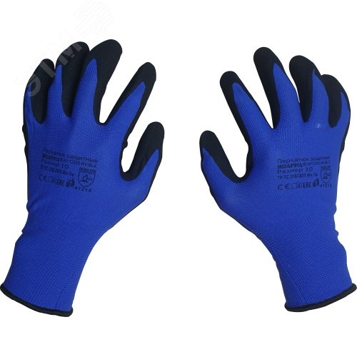 Изображение товара Перчатки МЕХАНИК NY1350S-NV/BLK (нейлоновые с вспененным частичным нитриловым обливом) размер 7 SCAFFA (пара)
