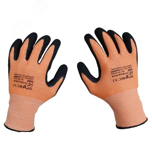 Перчатки для защиты от механических воздействий и порезов DY1350S-OR/BLK, размер 10 DY1350S-OR/BLK-10 SCAFFA - превью