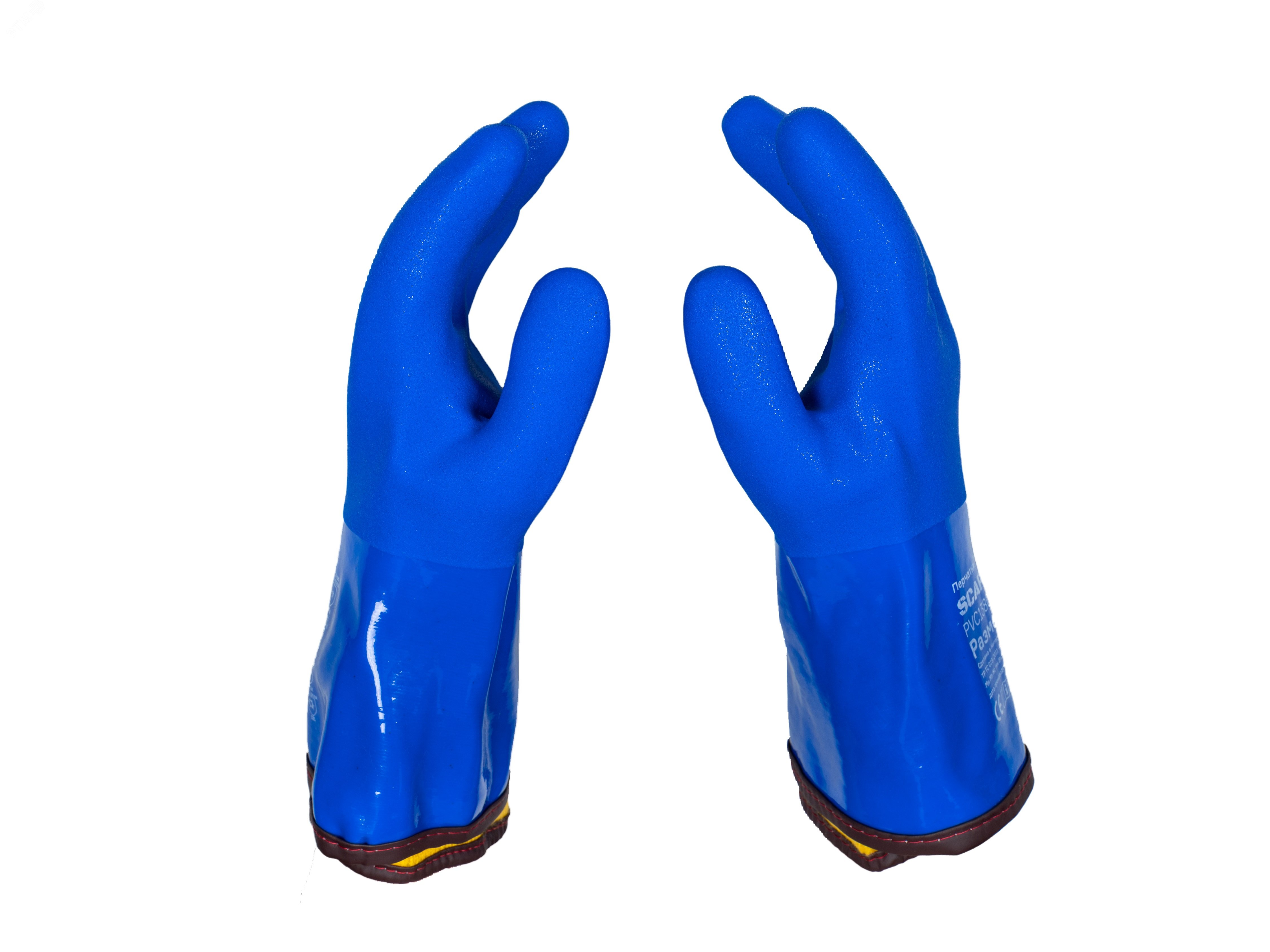 Перчатки Полюс-Т (PVC1380BR-T) размер 9 00-01018567 SCAFFA - превью 3