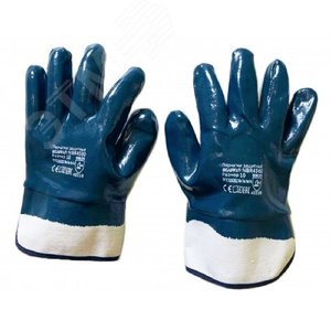 Изображение товара Перчатки NBR4560 (МБС, К50, Щ50, с полным тройным нитриловым обливом, манжет крага) размер 10 SCAFFA (пара)