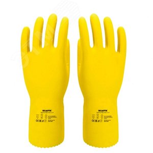 Изображение товара Перчатки Луч Cem L40 (К50,Щ50,латекс, толщина 0,4 мм) размер 8 SCAFFA (пара)
