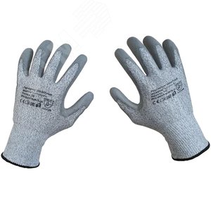 Перчатки для защиты от механических воздействий и порезов DY110DG-PU, размер 9