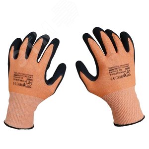 Перчатки для защиты от механических воздействий и порезов DY1350S-OR/BLK, размер 8