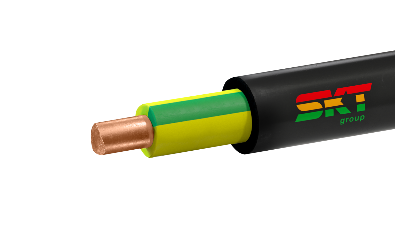 Кабель силовой ВВГнг(А)-LS 1х6ок-1 желтый-зеленый ТРТС