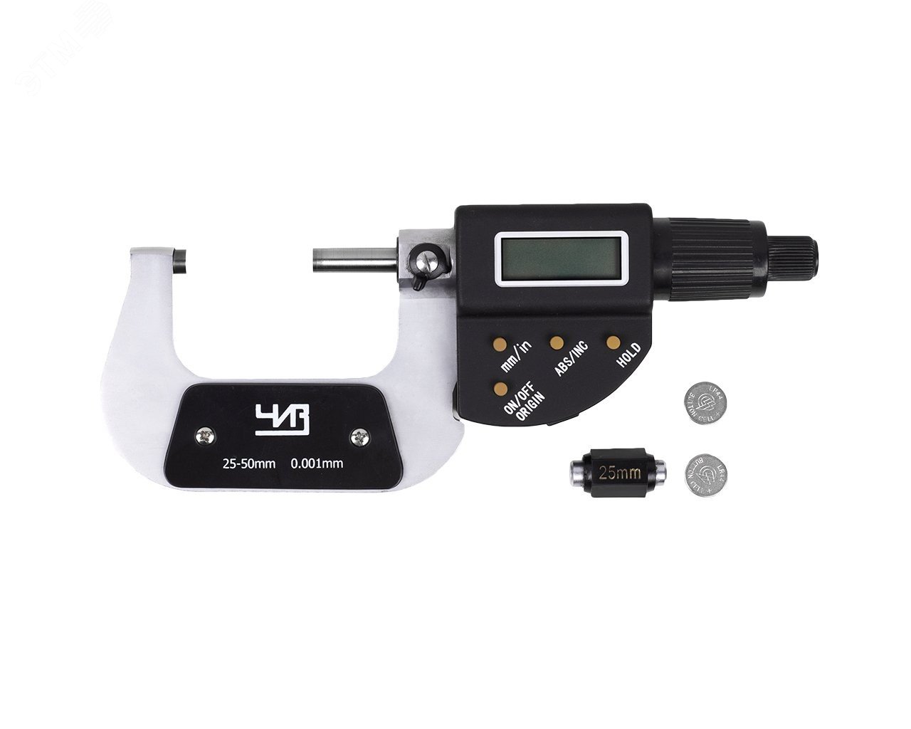 Изображение товара Микрометр электронный цифровой МКЦ-50 0.001 мм 4-кн. поверка завод. (шт)