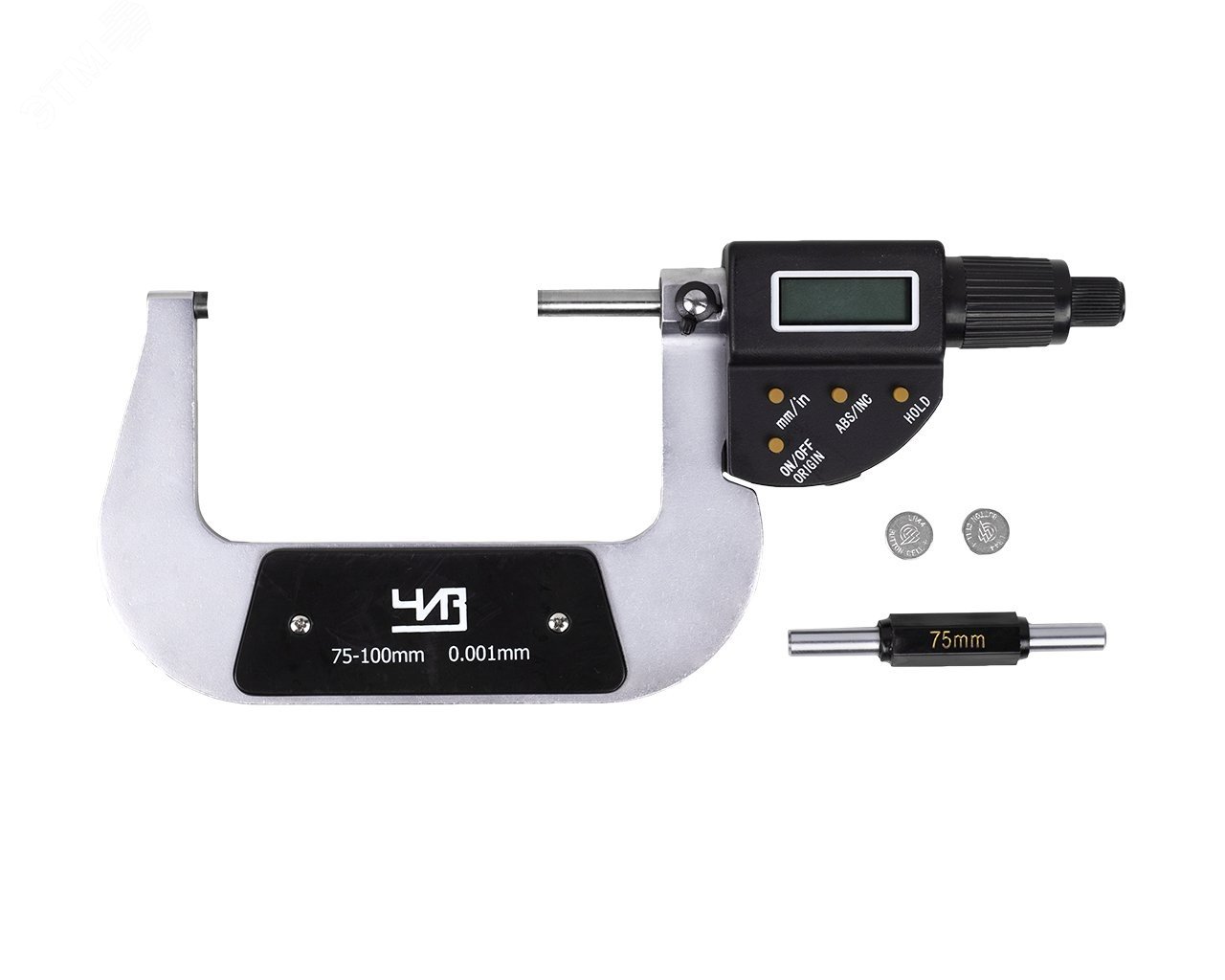 Изображение товара Микрометр электронный цифровой МКЦ-100 0.001 мм 4-кн. поверка завод. (шт)