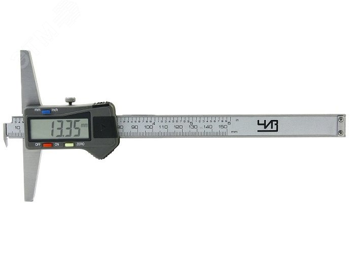 Изображение товара Штангенглубиномер ШГ 200мм 0.01 электронный с толщиномером поверка (шт)