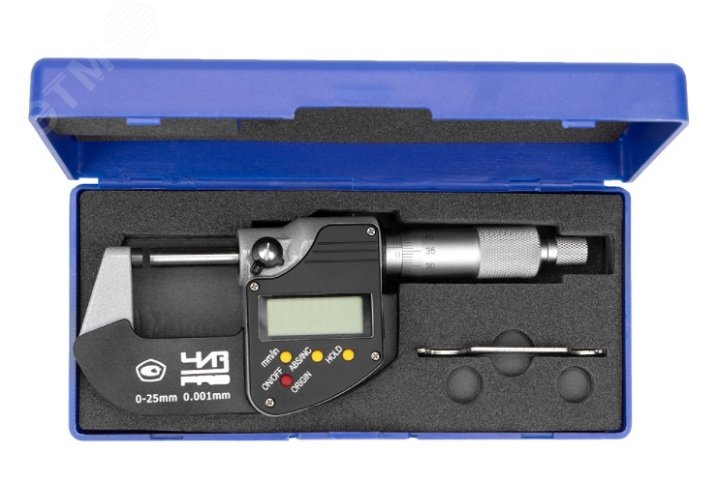 Изображение товара Микрометр электронный МКЦ-25 0,001 PRO 50593-12 высокоточный для точных измерений