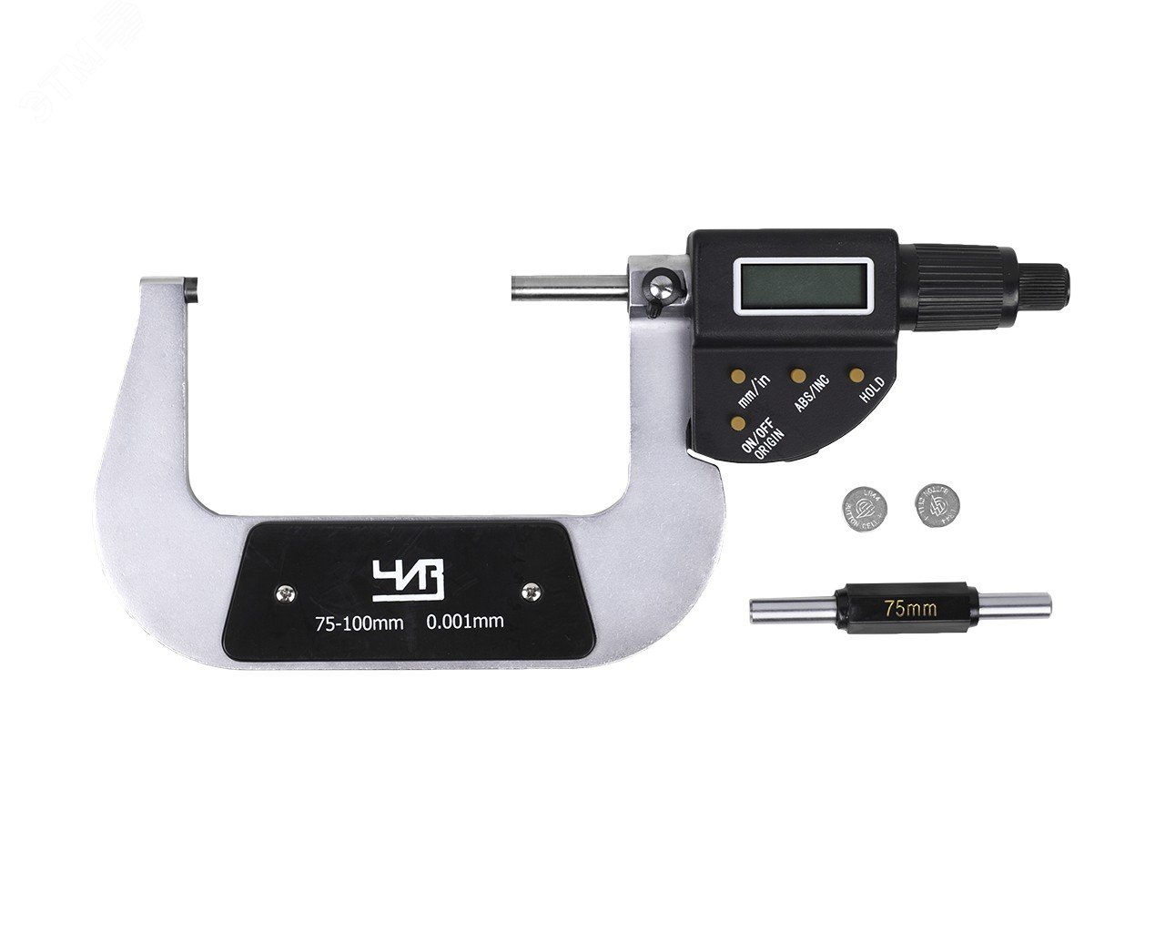 Изображение товара Микрометр электронный цифровой МКЦ-100 0.001 мм 4-кн. (шт)