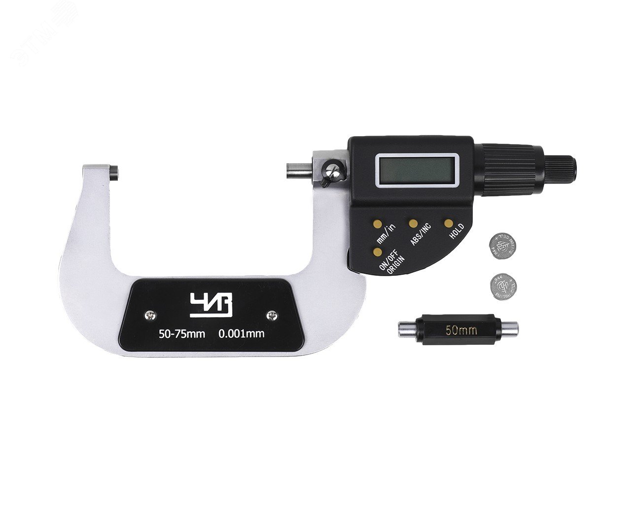 Изображение товара Микрометр электронный цифровой МКЦ-75 0.001 мм 4-кн. ГСРИ 50593-12 (шт)