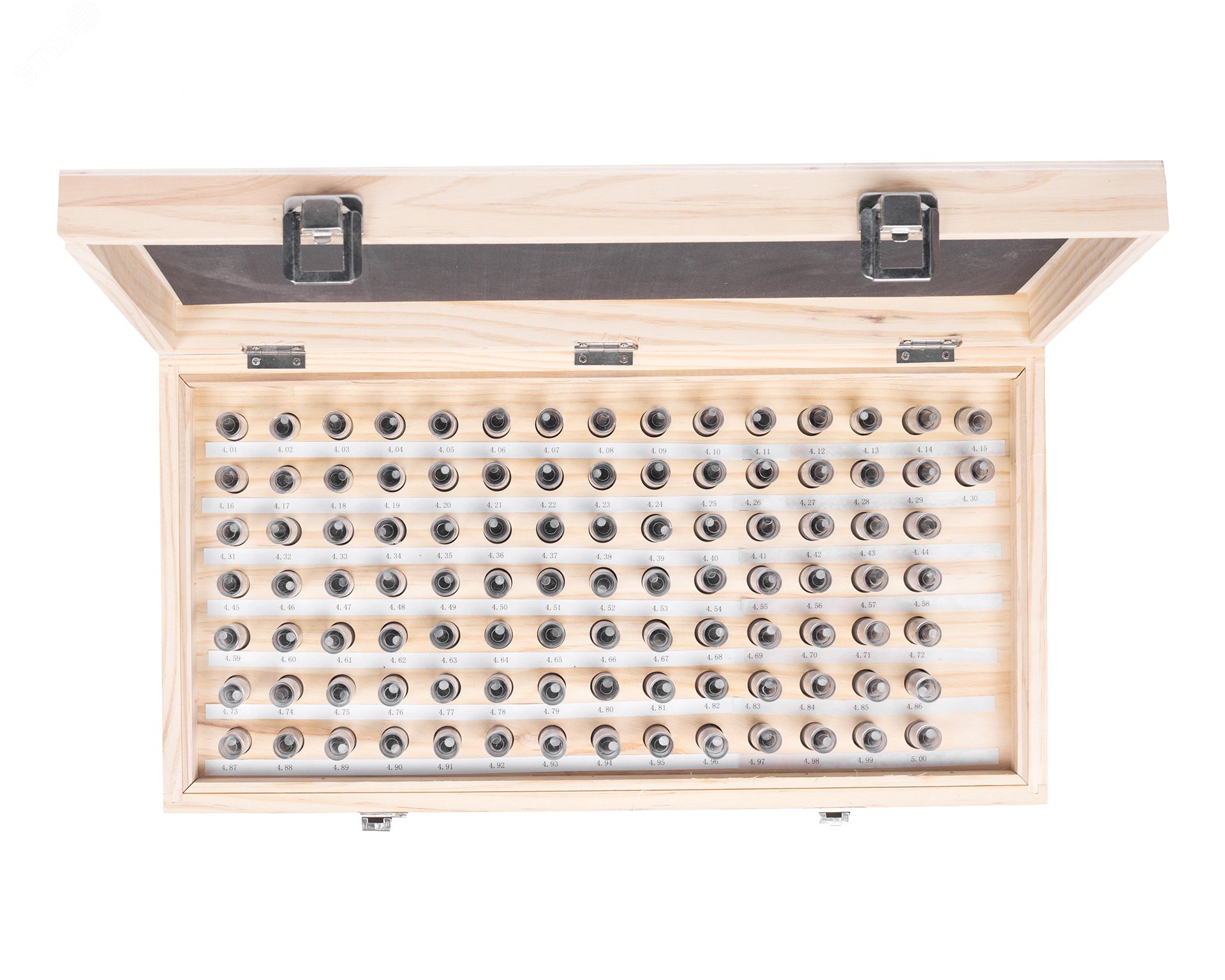 Изображение товара Набор гладких калибров 4,01-5,00мм +/-0,001 100 шт в кейсе