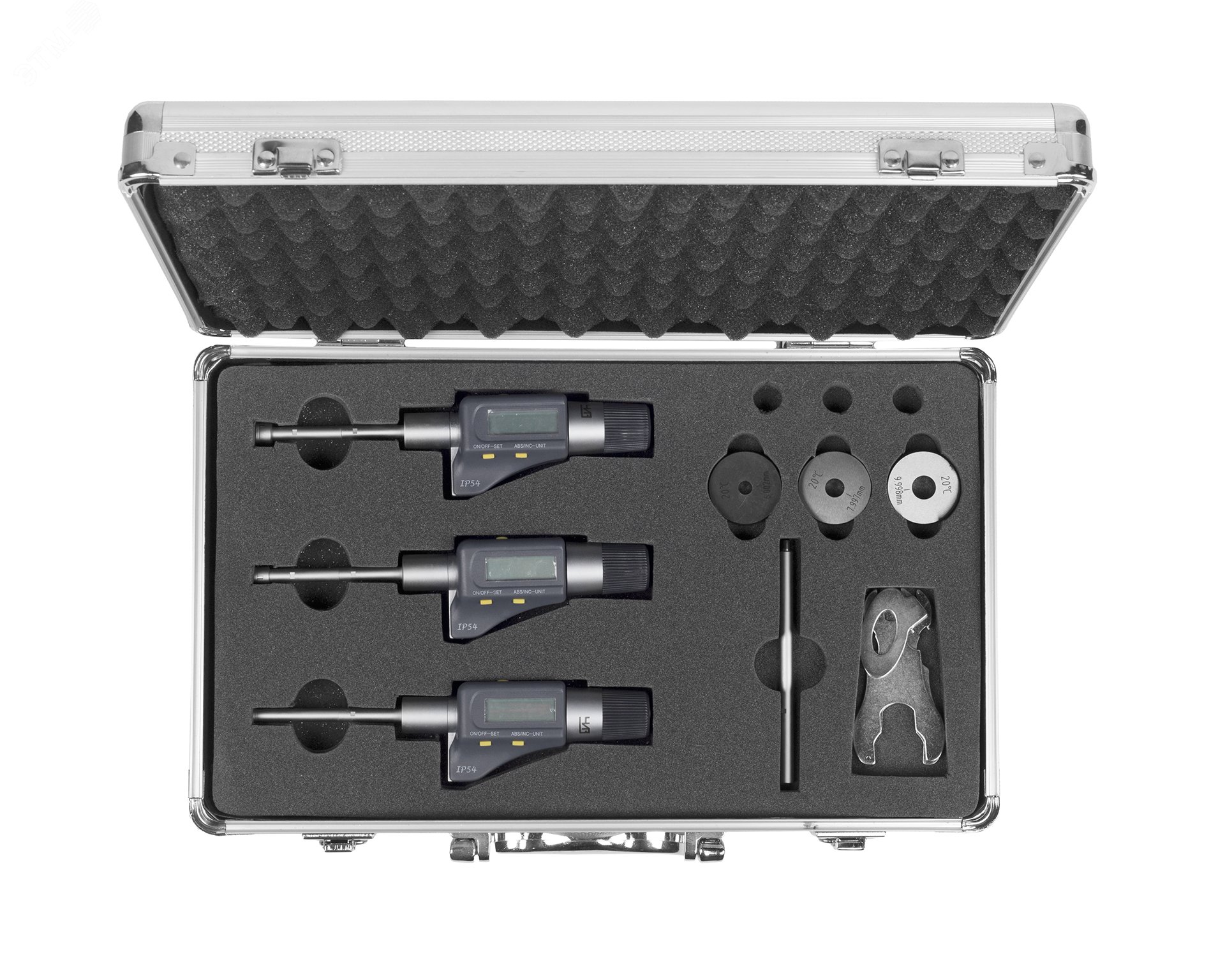 Изображение товара Набор микрометрических нутромеров электронных 3-точечных 6-12 мм 0.001 мм