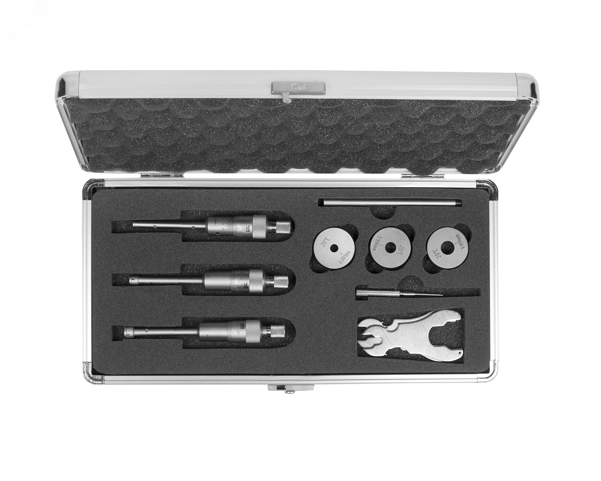 Изображение товара Набор нутромеров микрометрических 3-точечных 6-12 0.001 В комплекте ЧИЗ