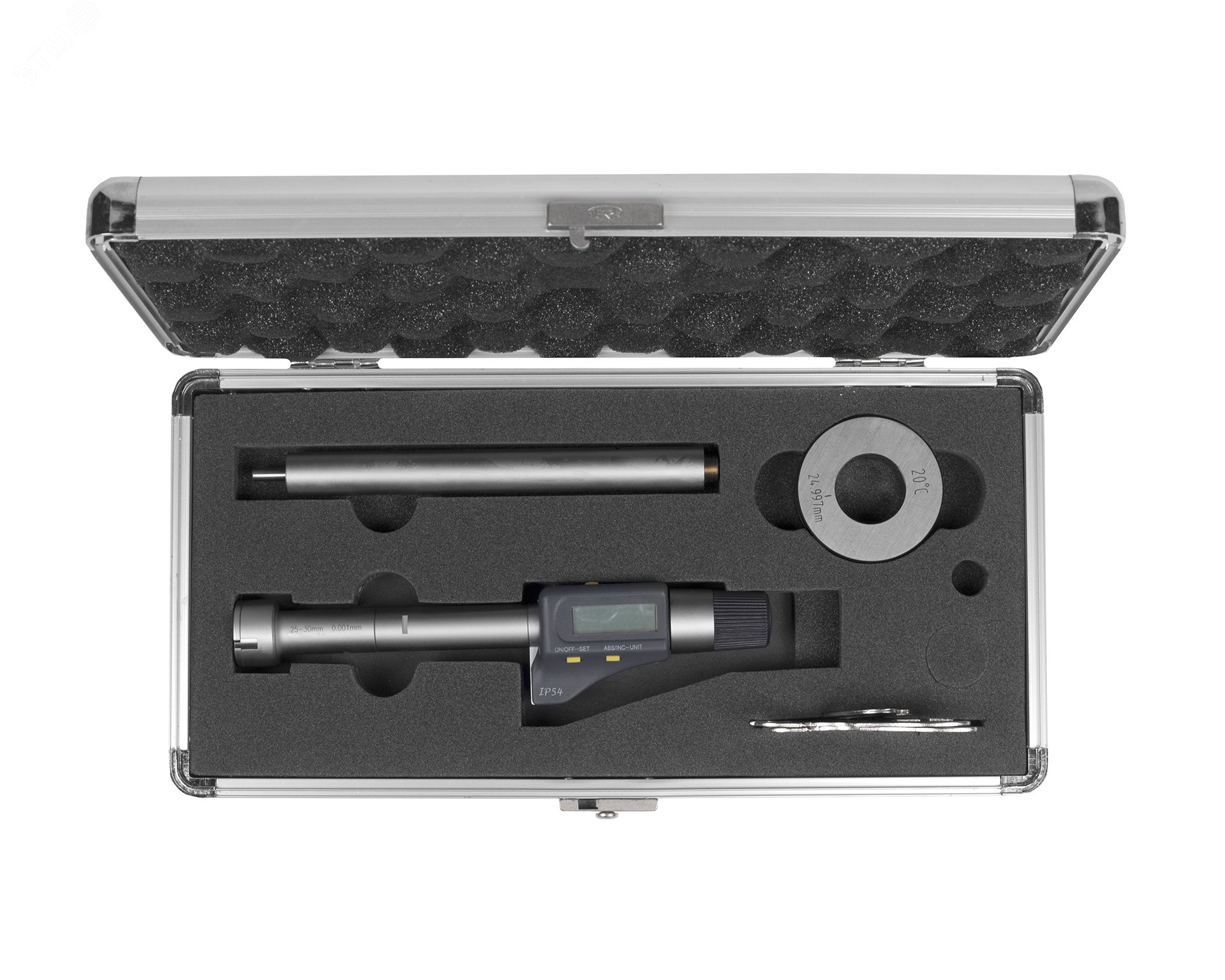 Изображение товара Нутромер микрометрический 3-точечный электронный 25-30 0.001 у/к (шт)