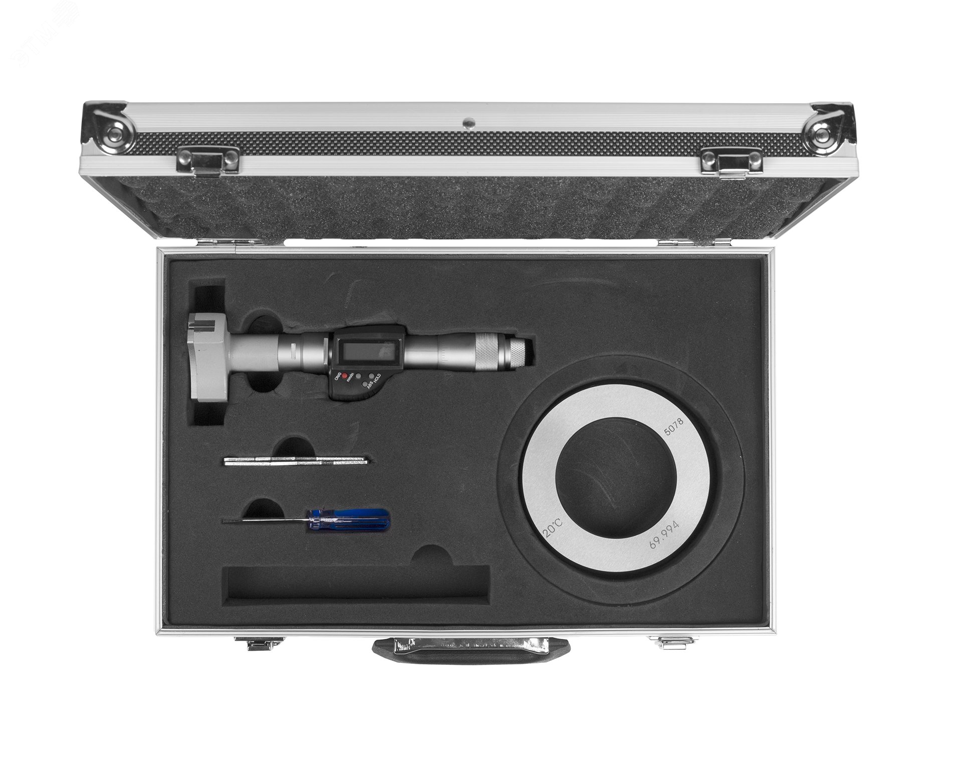 Изображение товара Нутромер микрометрический электронный 3-точечный 60-70 мм 0.001 мм