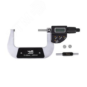 Изображение товара Микрометр электронный цифровой МКЦ-100 0.001 мм 4-кн. поверка завод. (шт)