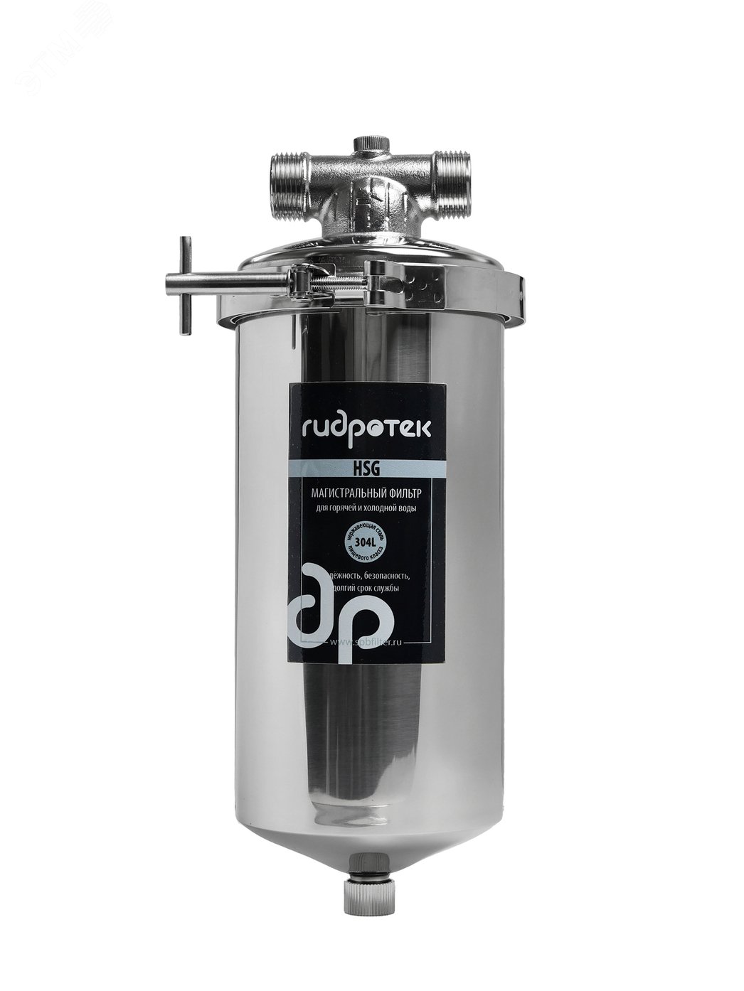 Изображение товара Корпус магистрального фильтра 10 BB HSG-10BB 1 из нержавеющей стали