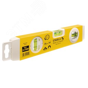 Изображение товара Уровень тип 70TМW, 26 см (1 вертикальный, 1 горизональный, магнитный, с угломером, точность 0,5мм/м) (шт)