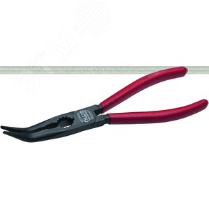 Изображение товара Длинногубцы загнутые 45 град., 170 мм, покрытие TitanFinish, обливные рукоятки (шт)